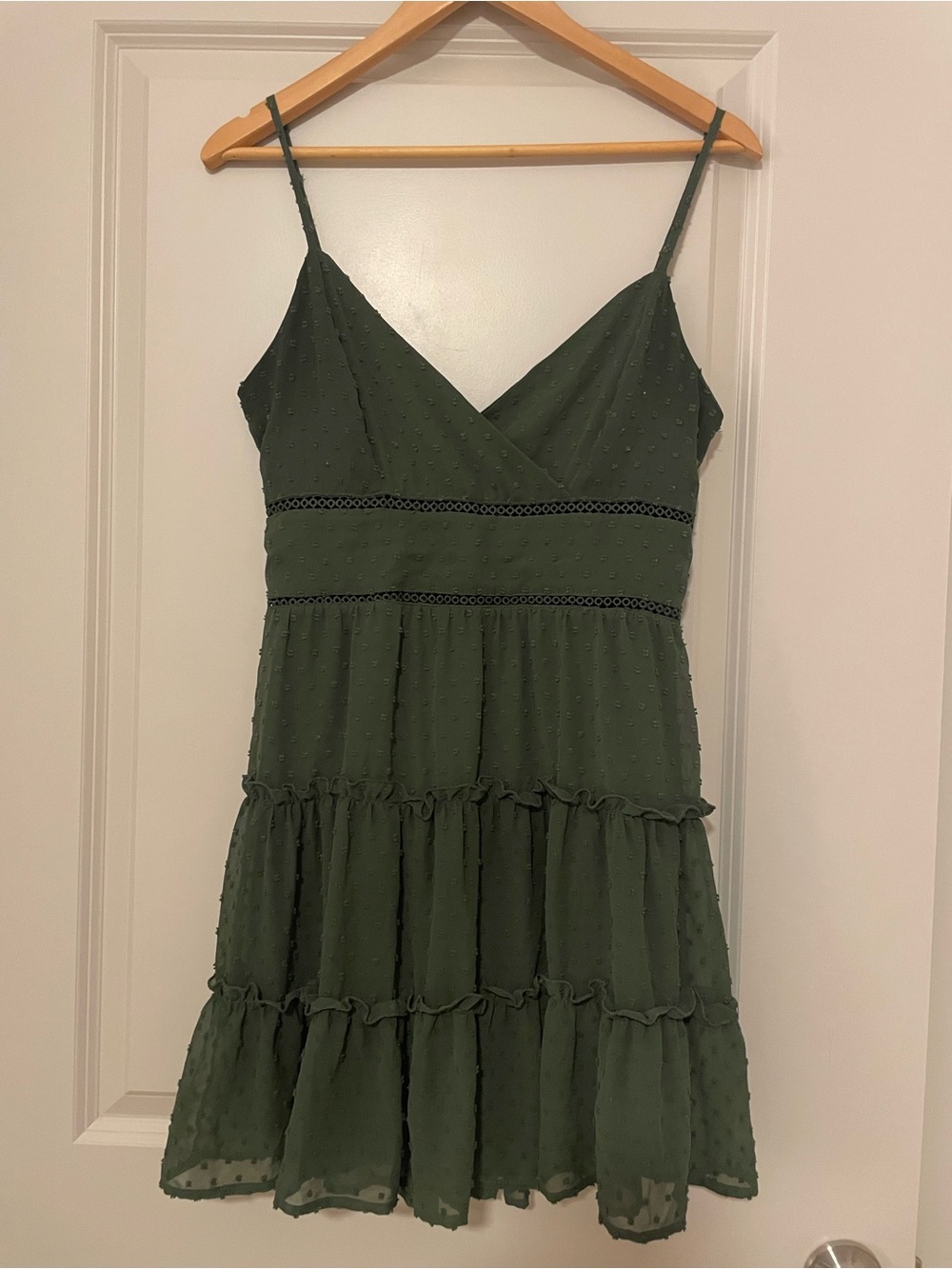 Altar'd State Olive Green Spaghetti Strap Mini Dress